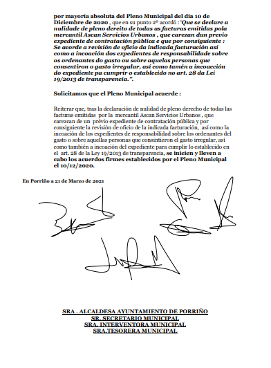 La alcaldesa considera necesario investigar la supuesta falsedad de las firmas de los concejales del PP 4 La alcaldesa considera necesario investigar la supuesta falsedad de las