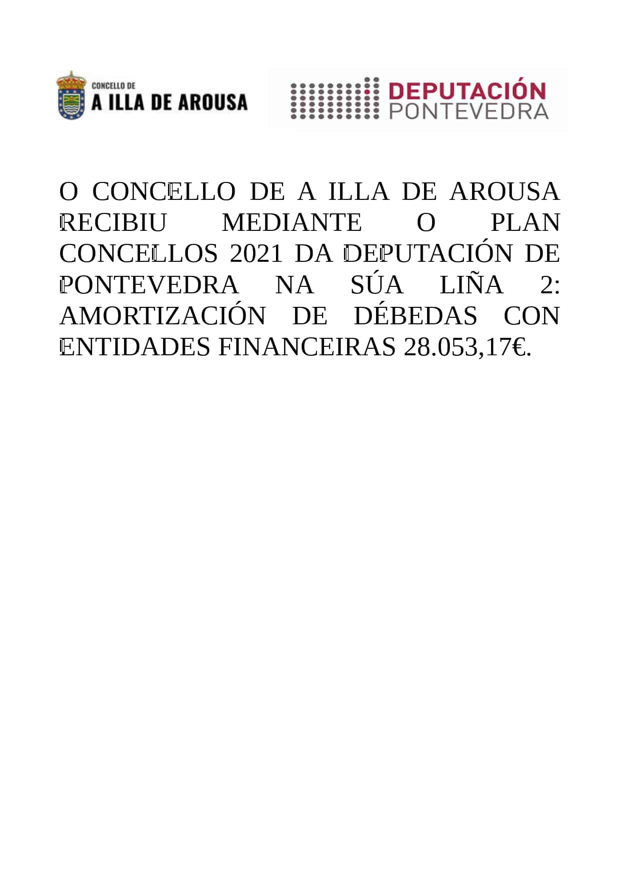 La isla de Arousa |  PLAN DE INFORMACIÓN CONCELLOS 2021 DEPUTACIÓN DE PONTEVEDRA