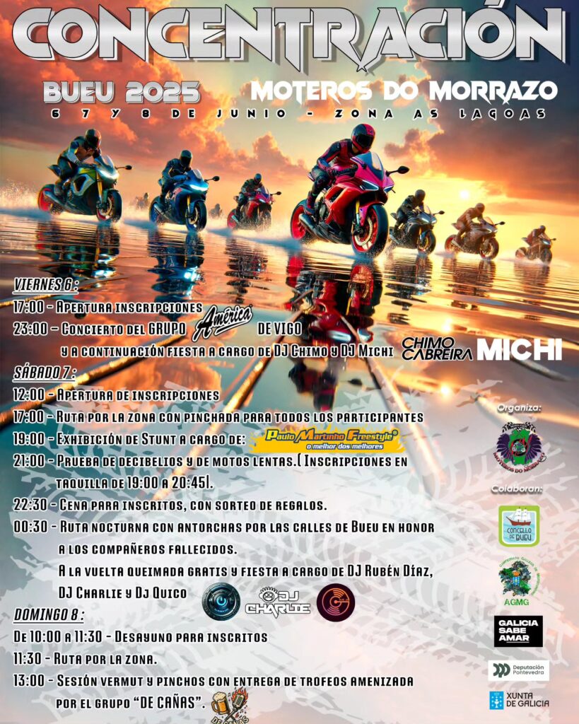Bueu organiza el próximo fin de semana la concentración de motocicletas Morrazo - Ayuntamiento de Bueu 3 Bueu organiza el proximo fin de semana la concentracion de