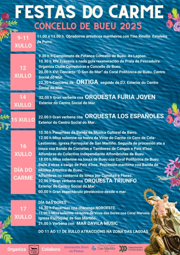 El Ayuntamiento de Bueu celebra las fiestas de Carmen del 12 al 17 de julio - Ayuntamiento de Bueu 3 El Ayuntamiento de Bueu celebra las fiestas de Carmen del