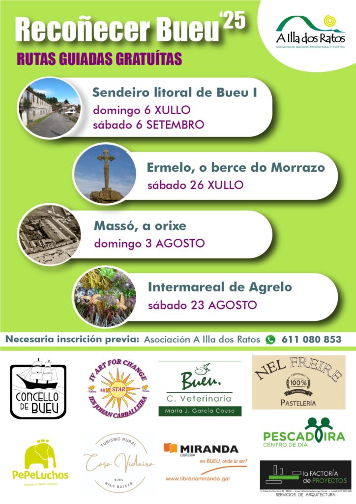 El Ayuntamiento de Bueu y la Isla de Ratos continúan este verano con el programa de rutas "Reconocer Bueu" - Ayuntamiento de Bueu 3 El Ayuntamiento de Bueu y la Isla de Ratos continuan
