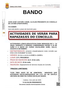 La fecha limite de inscripcion para las actividades de verano