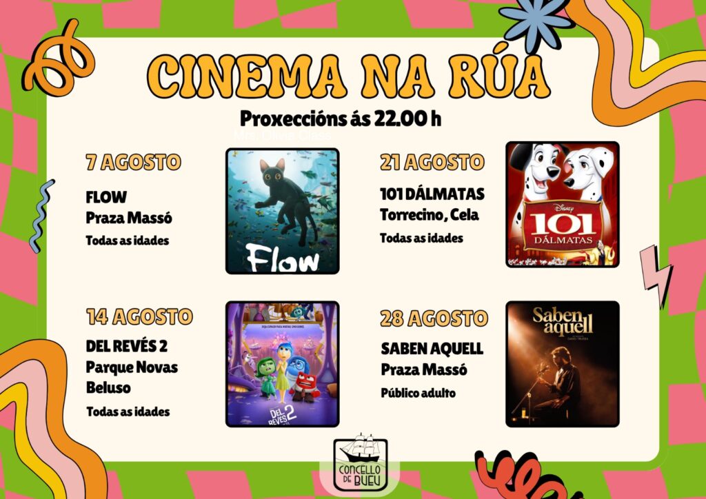 El Ayuntamiento de Bueu organiza 'Summer on the Street' en agosto, con espectáculos y cine - Ayuntamiento de Bueu 3 El Ayuntamiento de Bueu organiza 39Summer on the Street39 en