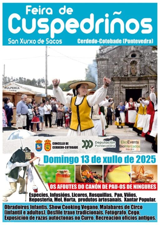 Feria a Cuspedrinos Domingo 13 de julio de 2025 Cerdedo Cotobade Ayuntamiento
