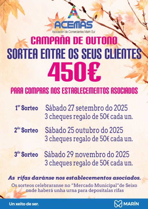 Acemas lanza su campana de otono con un sorteo de