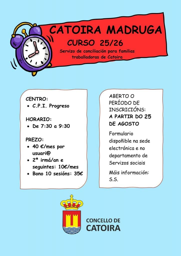 Cateoira Madruga Curso 2526 Concello de Catoeira