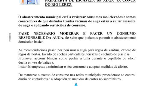 Escasez de agua previa a la alerta en la cuenca