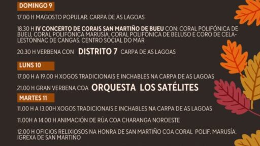 El Ayuntamiento de Bueu organiza las Fiestas de San Martiño con cinco días de actividades - Ayuntamiento de Bueu 15 El Ayuntamiento de Bueu organiza las Fiestas de San Martino