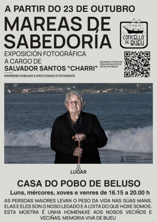 La exposición 'Mareas de sabedoría' de Salvador Santos 'Charri' está en la Casa do Pobo de Beluso - Ayuntamiento de Bueu 1 La exposicion Mareas de sabedoria de Salvador Santos Charri esta