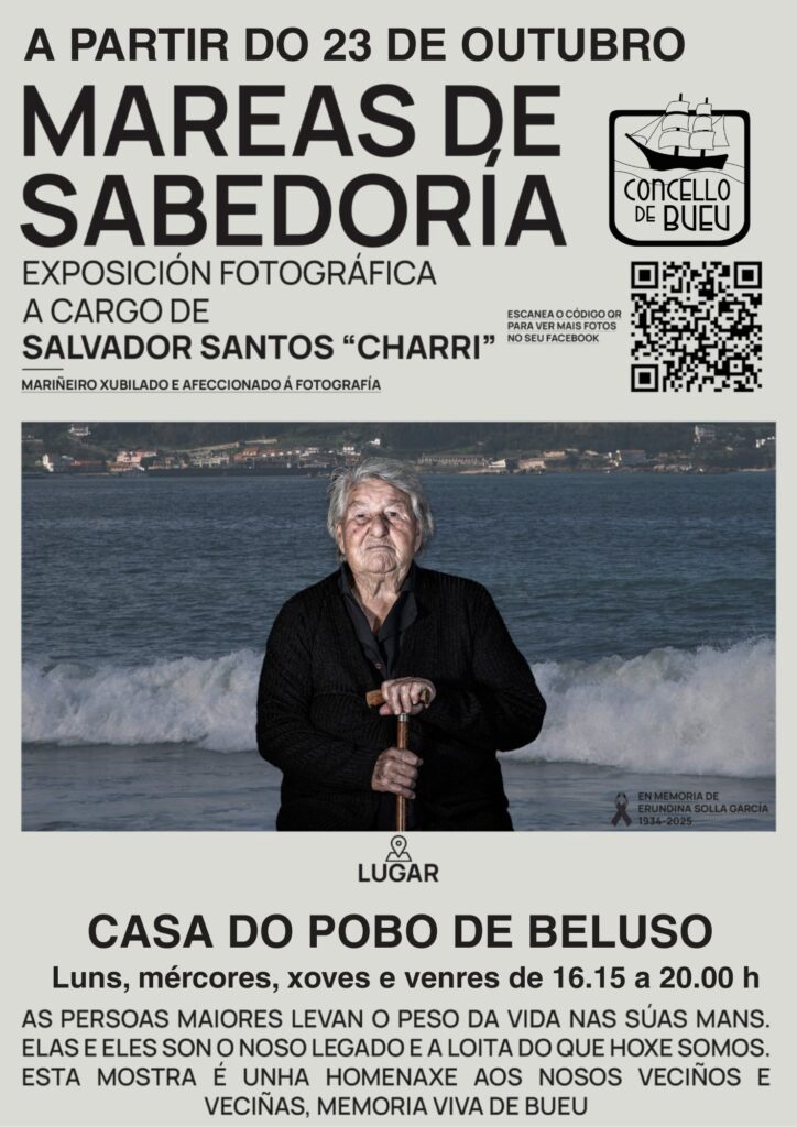 La exposición 'Mareas de sabedoría' de Salvador Santos 'Charri' está en la Casa do Pobo de Beluso - Ayuntamiento de Bueu 3 La exposicion Mareas de sabedoria de Salvador Santos Charri esta