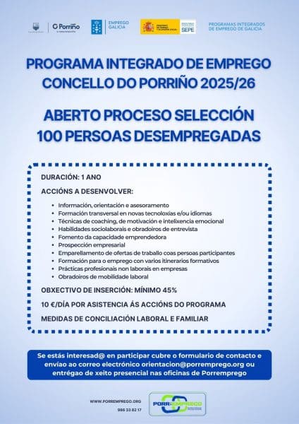 El Ayuntamiento abre el proceso de inscripción al nuevo Programa Integrado de Empleo dirigido a 100 personas desempleadas 3 El Ayuntamiento abre el proceso de inscripcion al nuevo Programa
