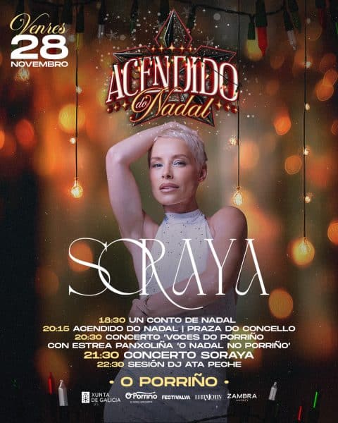 Soraya protagoniza el directo de Nadal en Porriño a modo de concierto 3 Soraya protagoniza el directo de Nadal en Porrino a modo