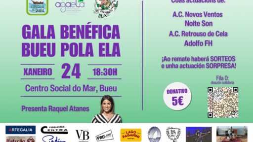 Bueu acoge el 24 de enero una gala benefica a