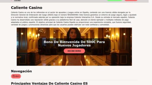 Opciones de juego responsable en Caliente Casino