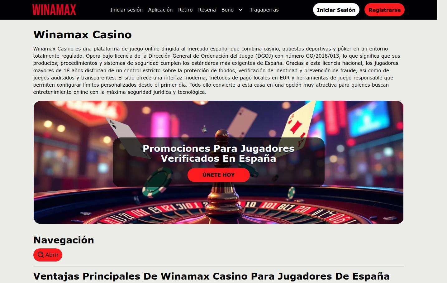 Experiencia móvil de Winamax Casino: juegos sobre la marcha para jugadores españoles