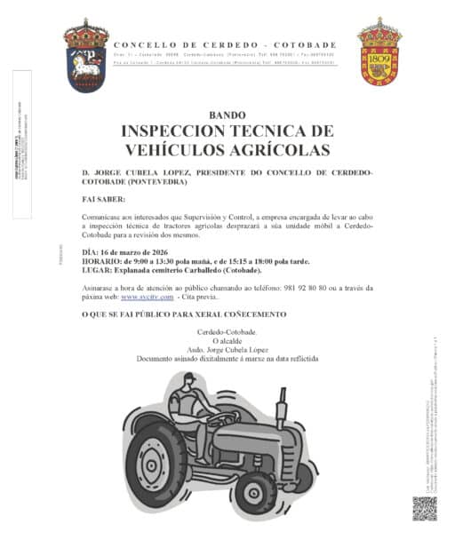 Inspeccion Tecnica de Vehiculos AGRICOLAS 2026 – Municipio de