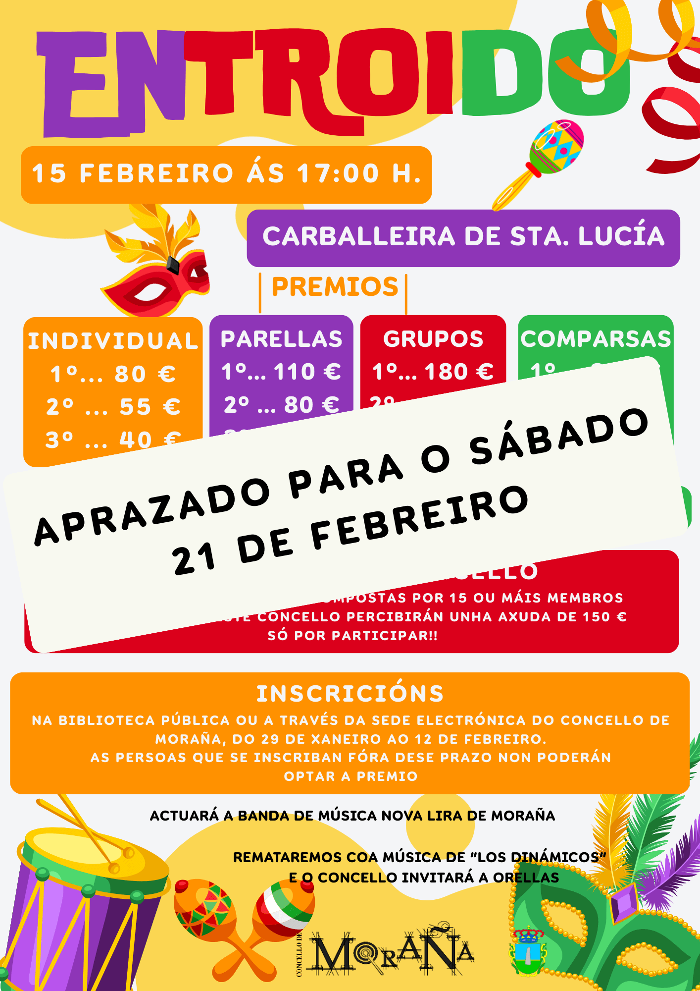 Programado para el sabado 21 de febrero