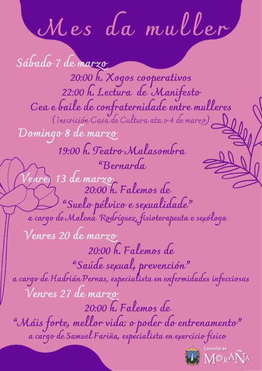 ACTIVIDADES MES DA MULLER – MARZO 2025