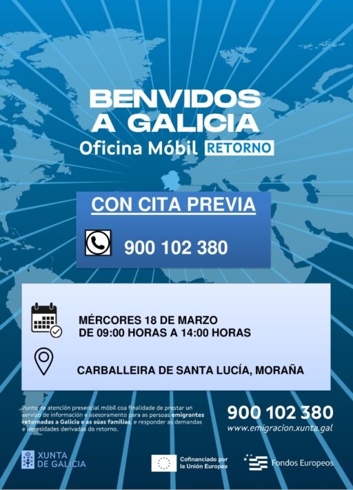 BIENVENIDO A GALICIA – OFICINA MOVIL DE REGRESO – MIERCOLES